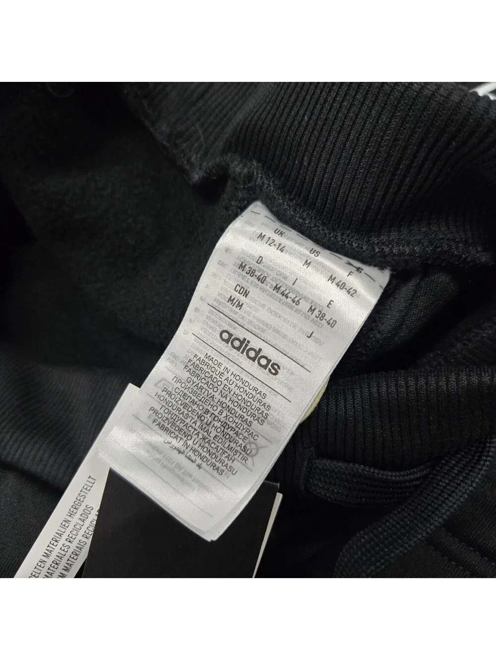 NWT Sz MEDIUM Men's Adidas 3SSB Logo Pants 2023 Adjustable Black Joggers HR5142